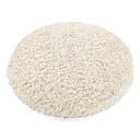 Rundt teppe   Fassale Hand Woven Wool Shaggy hvit Størrelse: Ø 200 cm