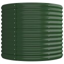 vidaXL Plantekasse pulverlakkert stål 224x80x68 cm grønn