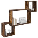 vidaXL Vegghylle Veggmontert Røkt Eik 91,5 x 15 x 76 cm Konstruert tre