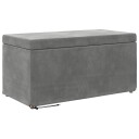 vidaXL Håndverk Mørkegrå 81 x 41 x 40 cm Fløyel og konstruert tre