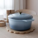 Nova Dynamic Støpejernsgryte 4,3L 24cm Lyseblå