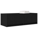  TV benker 2 stk svart eik 80x31x25,5 cm konstruert tre