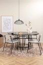 Venture Home   Spisegruppe Copenhagen med 4 Kenth spisestoler   Svart