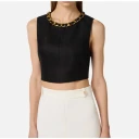 Elisabetta Franchi Dame Topper Svart S,