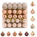 vidaXL Juleballsett 100 stk. Champagne og brun 4 cm Polystyren