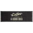  Kjøkkenteppe vaskbar Coffee tekst 60x180 cm fløyel 8721012918733