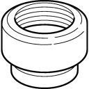 50 mm x 1" Overgangskobling med innvendig gjenge sort PEH Geberit Svart