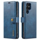 DG.Ming 2-i-1 Samsung Galaxy S23 Ultra 5G Avtakbart Lommebok-deksel I Lær Blå