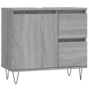  Baderomsskap grå sonoma eik 65x33x60 cm konstruert tre