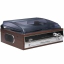 Denver VPR-190 Platespiller med FM-radio og 3.5 mm Jack - Brun
