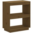 vidaXL Bokhylle honningbrun 60x35x71 cm heltre furu