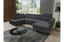 Hoffman Sofa med Divan og Sjeselong 4 seter   Mørk grå