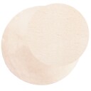 Teppe HUARTE kort luv mykt og vaskbart beige Ø 80 cm