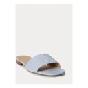 Lauren Ralph Lauren Everley Nappa Leather Slide Sandal   Blue   38