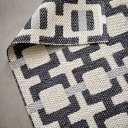 Pappelina Tom teppe Black/Cream/Warm Grey 70 x 120 cm