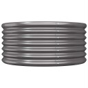 vidaXL Plantekasse pulverlakkert stål 80x80x36 cm antrasitt