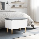  Oppbevaringsbenk hvit 42x42x46 cm konstruert tre