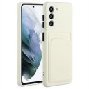 Samsung Galaxy S21 5G TPU-deksel med Kortholder Hvit