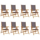  Lenestoler for hage 8 stk antrasitt stoff og heltre 3214543