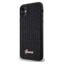 Guess Disco Metall Script Mobildeksel til iPhone 11/XR - Svart