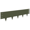 vidaXL Gjerdekant 10 stk. 100 x 25 cm Stål Olivengrønn