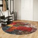 Teppe vaskbart flerfarget Ø 200 cm sklisikkert