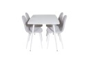 Venture Home Polar Spisegruppe 120 cm Rektangulær med 4 Polar Stoler Lys grå