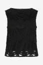 Vila - Topp viCanisa Boatneck S/L - Svart
