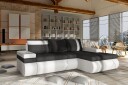 Lavona Divansovesofa Mini Høyre - Mørkegrå/Hvit