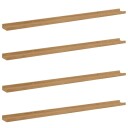  Vegghylle med hylle 4 pcs Brun 115 x 9 x 3 cm Konstruert tre