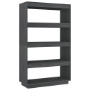 vidaXL Bokhylle/romdeler gr? 80x35x135 cm heltre furu