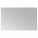 vidaXL LED Badevindu Gjennomsiktig 80 x 50 cm herdet glass Rektangulær