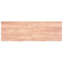 vidaXL Vegghylle lysebrun 120x40x4 cm behandlet heltre eik
