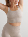 aim´n Ribbed Seamless Shaping Bralette - Beige - L
