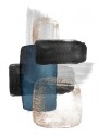 Abstract Blue Gold Blocks Plakat / 21x30