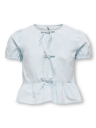 Kids Only Clara Life Short Sleeve Bow Shirt Junior Blå 116