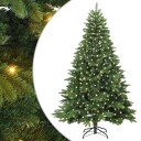  Kunstig juletre med 300 LED med stativ grønn 180 cm PE og PVC