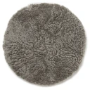 Skinnwille Curly Sittepute ø34 cm Natural grey