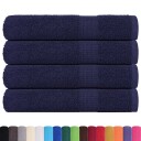 vidaXL Badstuhåndklær FROGN 4 stk marineblå 80x200 cm 360 gsm