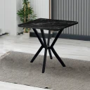 Krylor spisebord 70 cm kvadratisk - Svart