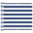 vidaXL Balkong Skjerm Blå og hvit 100 x 700 cm Oxford Stoff