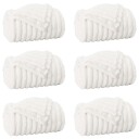vidaXL Kastepledd 6 pcs Hvit 240 x 220 cm Fleece