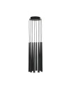 Pylon 8 Light Chandelier Nightshade Black