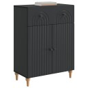  Serviesskap med skuff Svart 66 x 34,5 x 90 cm Konstruert tre