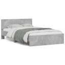 vidaXL Sengeramme med hodegavl betonggrå 120x190 cm 8721012247314