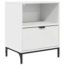  Nattbord med skuff Hvit 49 x 36 x 61 cm Konstruert tre