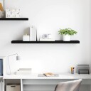 vidaXL Flytende vegghylle svart 120x23,5x3,8 cm MDF