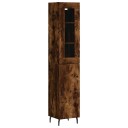 vidaXL Highboard røkt eik 34,5x34x180 cm konstruert tre 8720845486129