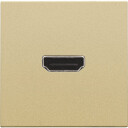 Niko HDMI Uttak for Pluggmontering, Gull Gold 44.5x44.5x8.6 mm