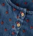 Lil" Atelier Kjole   NmfLiva   Dark Blue Denim/Hearts   Lil Atelier   3 år (98)   Kjole Blå Brun